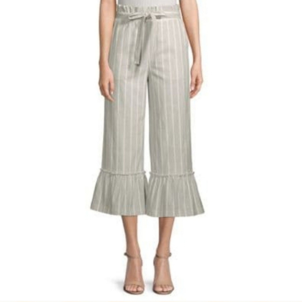 ENGLISH FACTORY Cropped Ruffle Pants